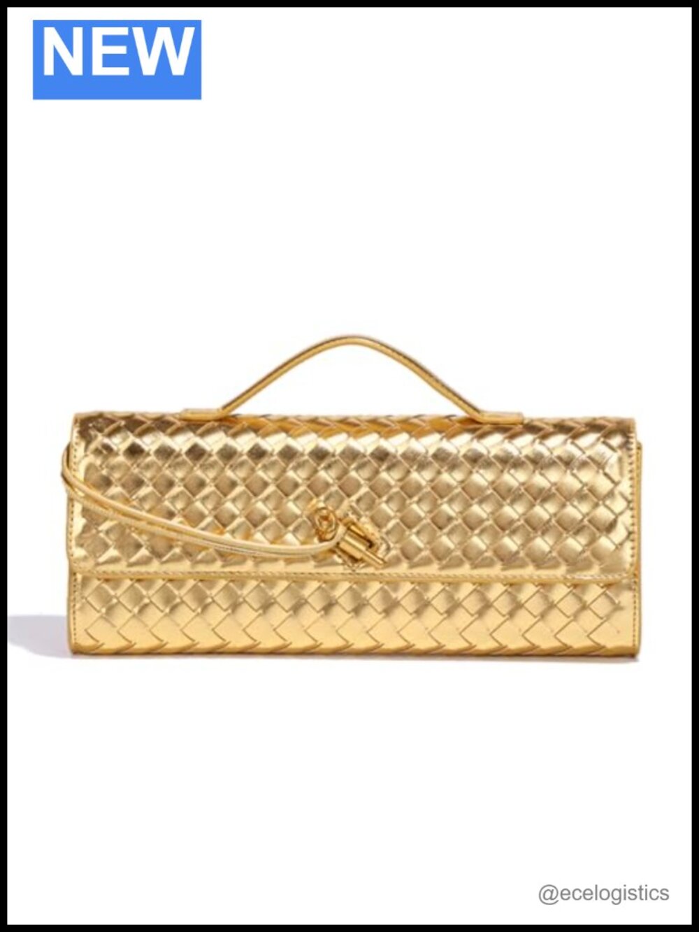 Woven Leather Evening Clutch Crossbody Handbag Shoulder Bag